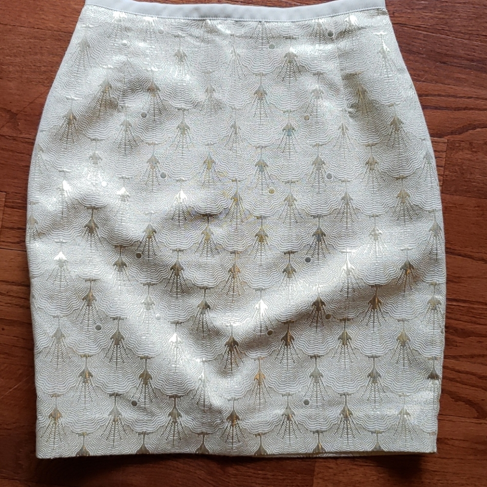 H&M Gold pencil skirt w/top set